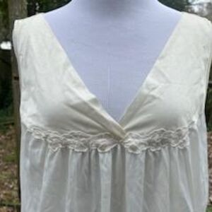 Elegant Cream Sleeveless Top